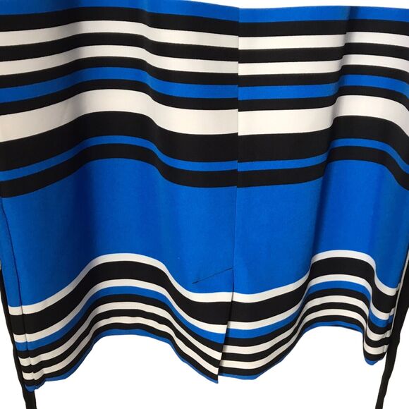 Emma & Michele Womens Dress Size 12 Multicolor Striped Sleeveless Career Sheath - Picture 8 of 13